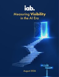 IAB:n Measuring Visibility in the AI Era -viitekehyksen kansikuva.