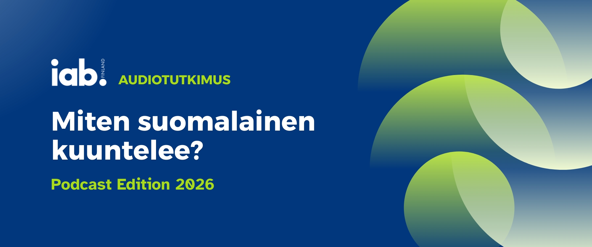 Miten suomalainen kuuntelee? Podcast Edition 2026 -audiotutkimus